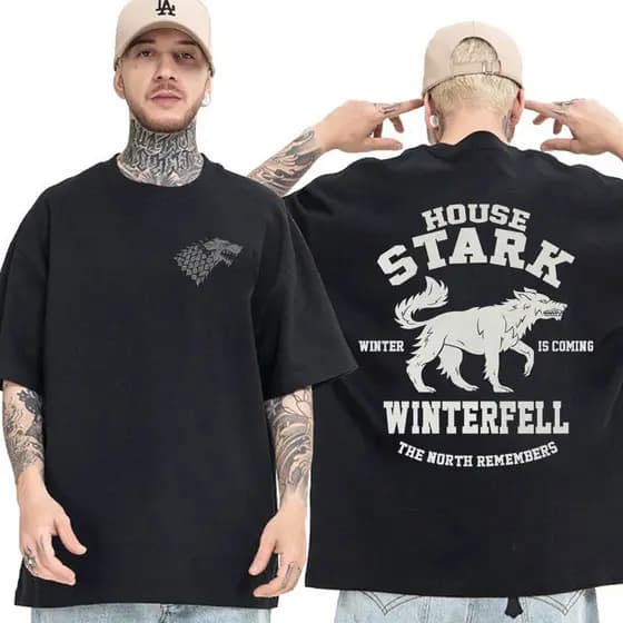Camisa Game of Thrones Casa Stark Camiseta Unissex