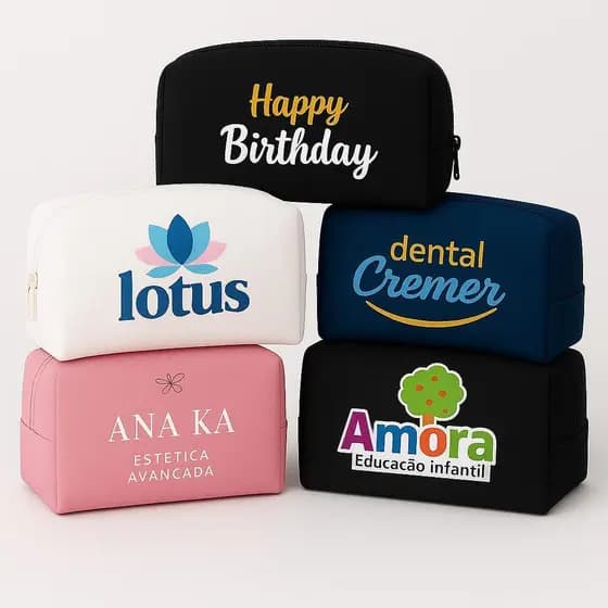 Kit Necessaire 90 Unid Personalizadas Brindes Tamanho Grande