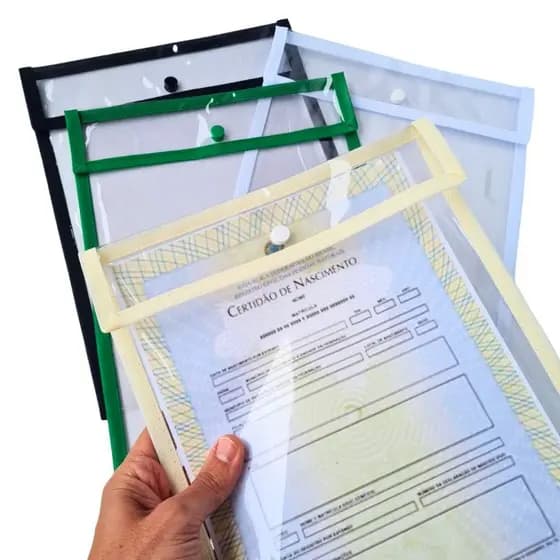Porta Certidão de Nascimento Pasta Plastificada para Documentos Personalizada
