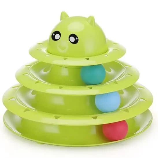 Brinquedo Interativo P/ Gatos Torre De Bolinhas 4 Niveis