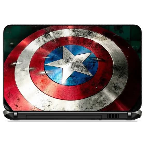 Adesivo Skin Pelicula Notebook Macbook Tablet Capitao America Herois Os Vingadores Escudo Varios Modelos
