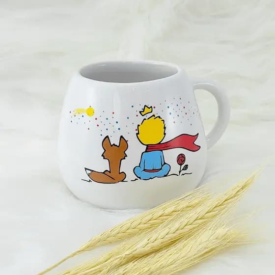 Caneca Bojuda Porcelana 500ml Pequeno Príncipe (variação)