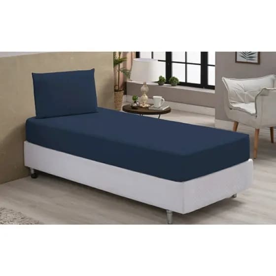 Lençol Cama Solteiro Avulso Com Elastico por Toda Volta Micropercal 400 Fios Luxo Várias Cores