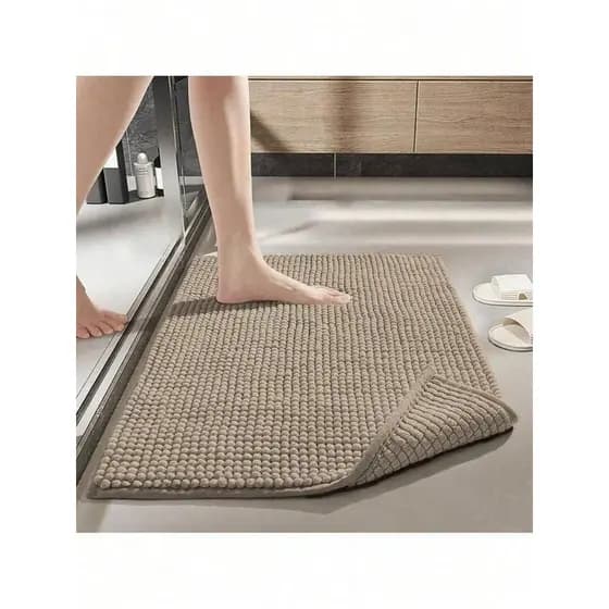 Tapete de Banheiro Microfibra Bolinha Antiderrapante Macarrão Saída Box Lavável a Maquina