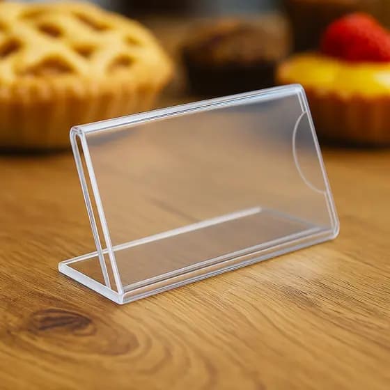 Display de preços para vitrines (5x3cm e 7x5cm) em Acrílico Cristal