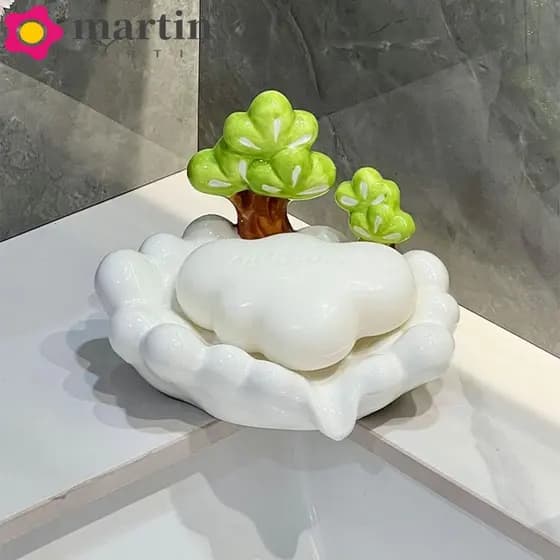 Recipiente De Drenagem De Sabão MARTIN , Suporte De Saboneteira Portátil Com Automática , Placa De Cerâmica Durável