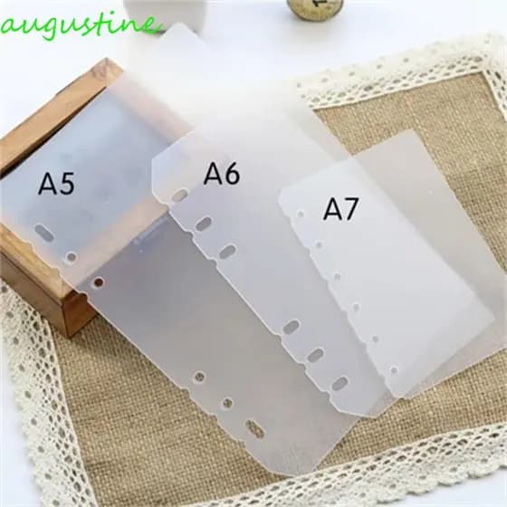 AUGUSTINE Divisor De Folhas Soltas Fosco 2 Peças Página De Placa A5 A6 A7 B5 A4 Organizador De Pasta De Papel Interno Tr
