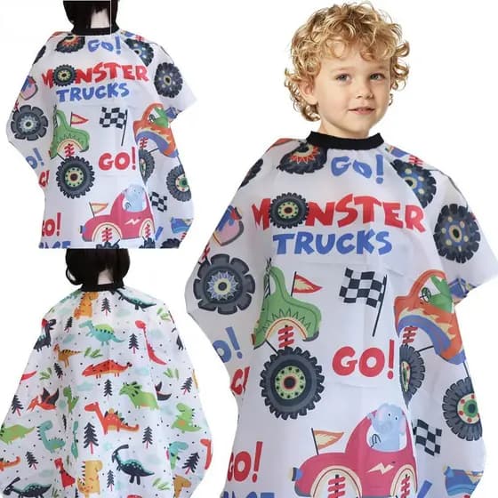 Capa De Corte De Cabelo Infantil , Macia De Cabeleireiro Profissional Para Crianças , Vestido À Prova D'água Fof