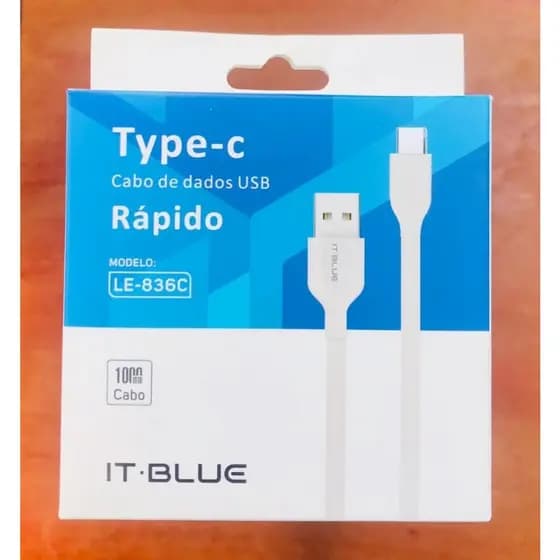 Cabo Branco It-blue Le-836c Usb 2.4 A Carga Rápida 1 Metro