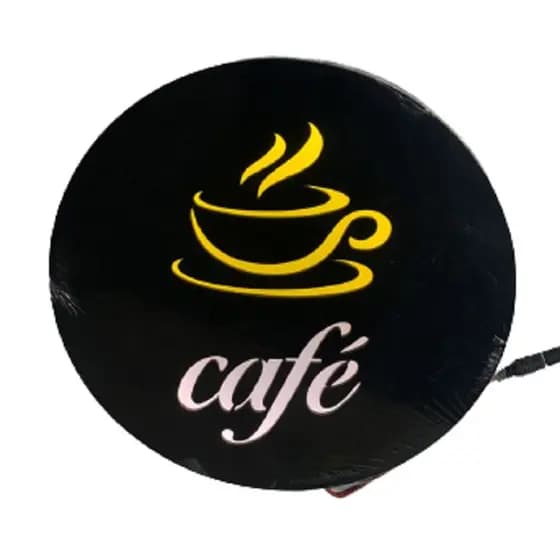 painel de led cafe