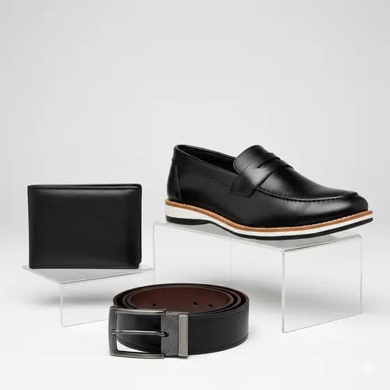 Kit 1 Sapato Mocassim Casual Masculino Cinto Carteira Preto Marrom Sapatenis Confortável Casamento