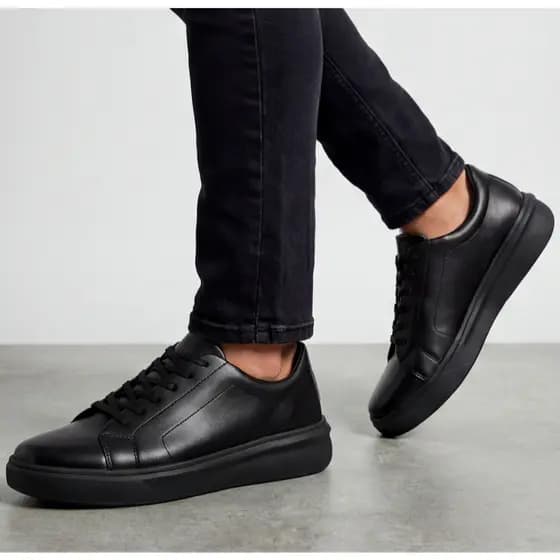 Tênis Masculino Confortável Casual Sola Alta Sapatênis Couro Sapatenis Presente Dia Pais Oxford
