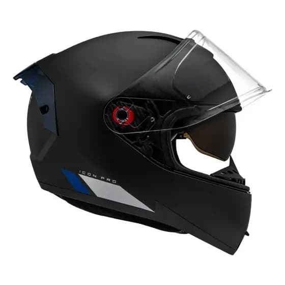 Capacete Peels Icon Pro 2nd Preto Azul Fosco Óculos Solar Sol
