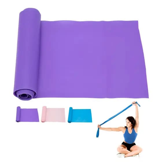 Faixa Elástica Pilates Exercicio Fisioterapia Treino Academia Fortalecimento Yoga 1,50m
