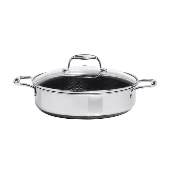 Frigideira Multiuso Reta Antiaderente 26cm P/ Indução Aço Inox Cooking Pro Oxford