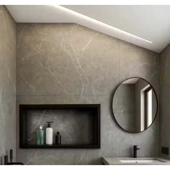 Nicho Para Banheiro Prateleira Embutir De Porcelanato 60x30 Cantoneira de Alumínio