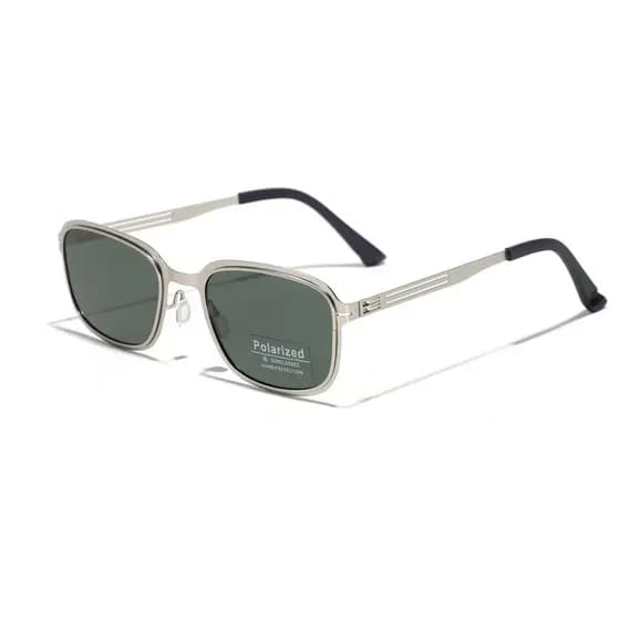 Metal polarizado óculos de sol masculino feminino moda quadrado óculos de sol High-End europeu americano na moda