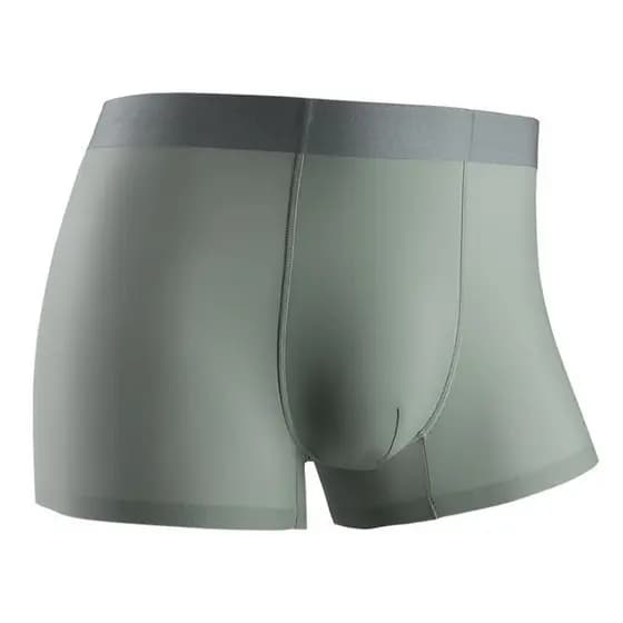 Homens verão estilo fino moda gelo seda roupa interior sem costura único confortável respirável Boxer Shorts B345