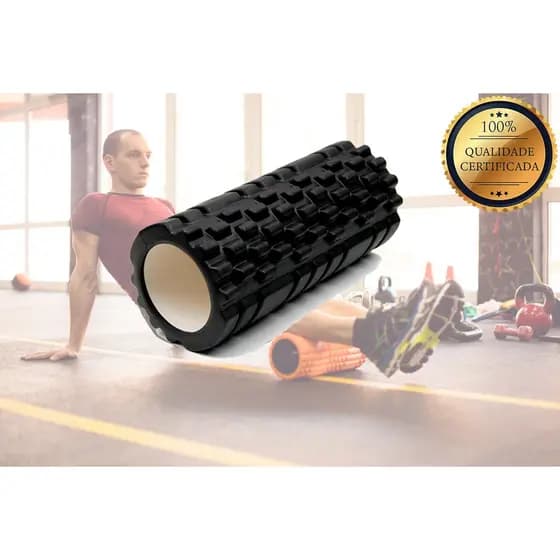 Rolo De Massagem Foam Roller 33cm Liberação Miofascial com ranhuras