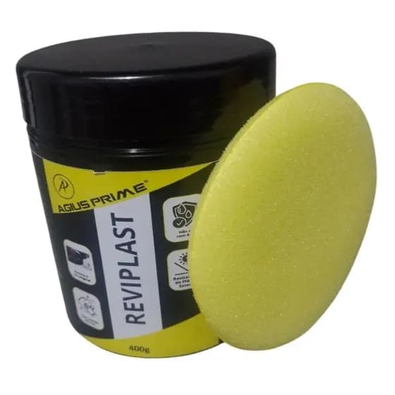 Agius Prime Cera Pasta Revitalizador Restaurador Plásticos Externo + Aplicador Automotivo 400g