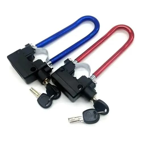 Trava Tranca Cadeado Bike Bicicleta Moto U Lock Em Aço Envio Imediato
