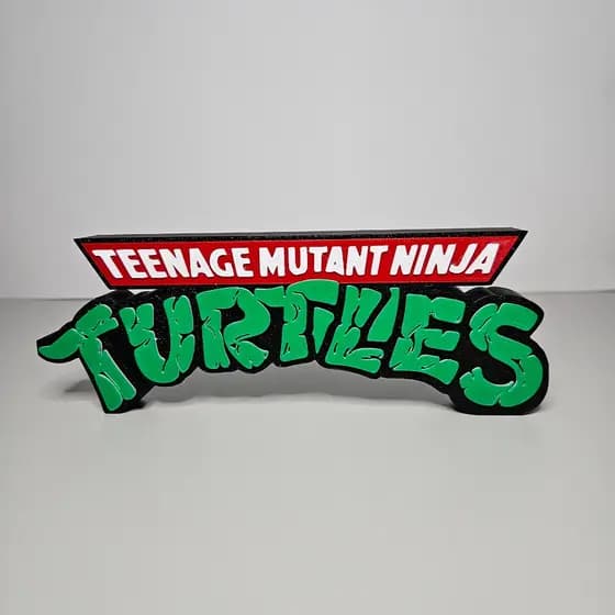 Letreiro Tartaruga Ninja (Teenage Mutant Ninja Turtles) 3DDecorativo | Logo Geek, Colecionadores