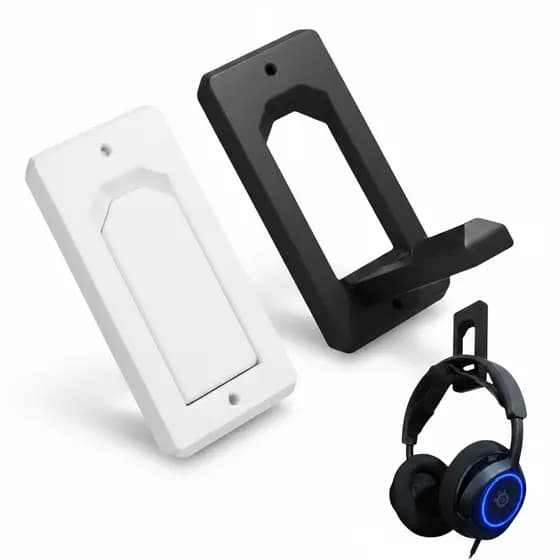 Suporte de Parede Dobrável Multiuso Gancho para Headset, Bolsa e Mochila | Organização Moderna