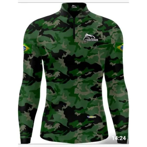 CAMISA CAMISETA BLUSA DE PESCA UV50+ CAMUFLADA