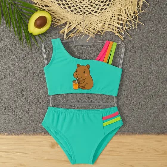 Biquíni infantil Juvenil Forrado Proteção UV Bikini Menina Feminino Premium 2 ao 16 moda praia verão