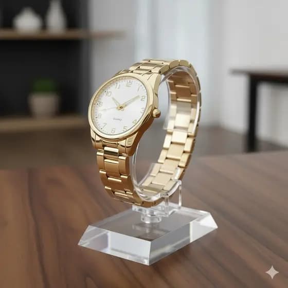 Relógio A Prova Dágua Feminino Luxo Dourado Prata Rosê Pulseira Aço Inoxidável Linha Premuim