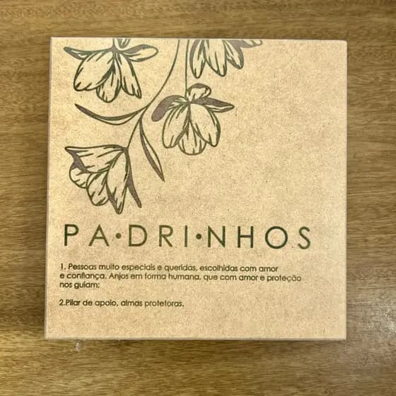 Caixa de MDF Personalizada Anjinho Para Padrinhos de Batismo Para Dindos Batizado