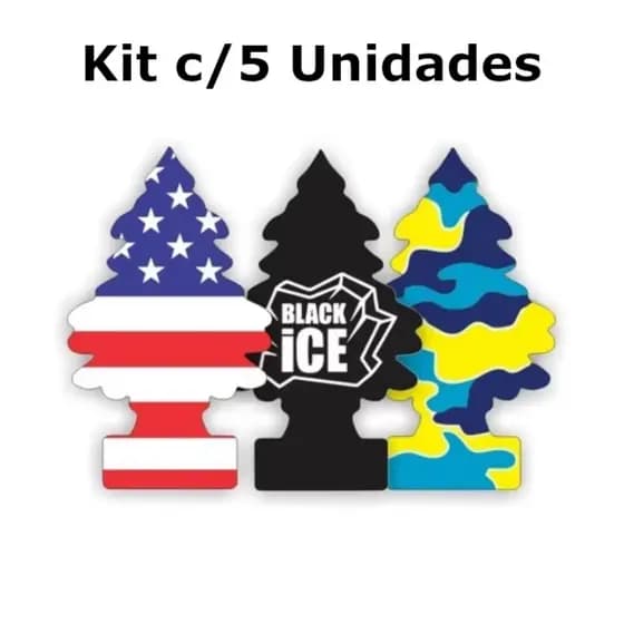 Kit 5 Cheirinho De Carro Aromatizante Pinheiro Cheiroso Aromatizador De Veículo