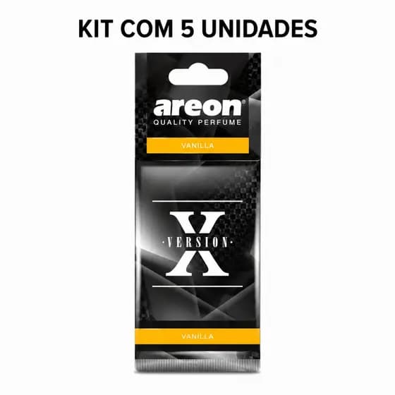 Kit Aromatizador Automotivo AREON VANILLA X Version Cheirinho De Carro Cheiro De Veículo Folha