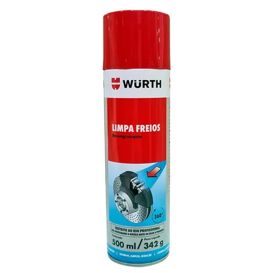 Limpa Freios Limpa motor moto e carro Desengraxante Wurth De 500ml