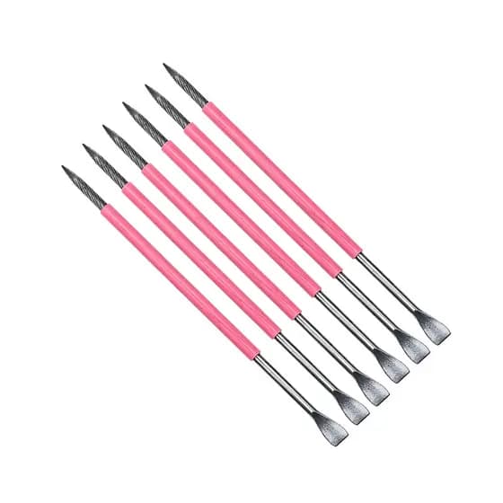 Kit 6 Espátula Ponta Dupla Mista Cabo Silicone Slim