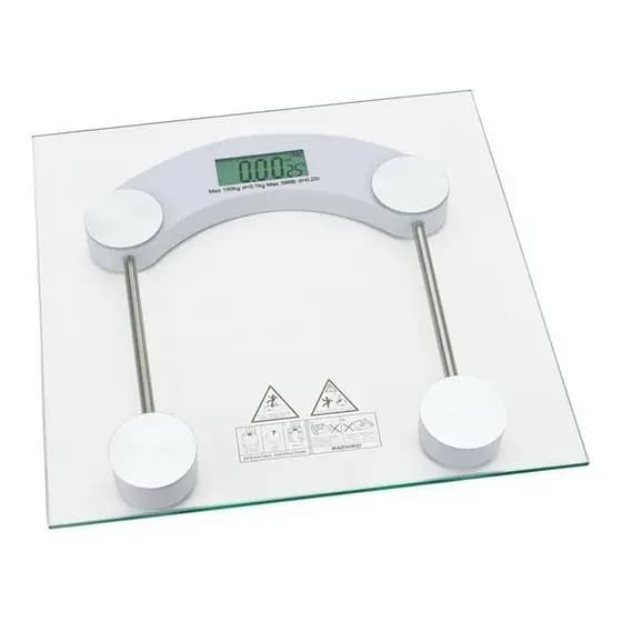 Balança Corporal Digital Vidro Temperado 180kg Cor Branco