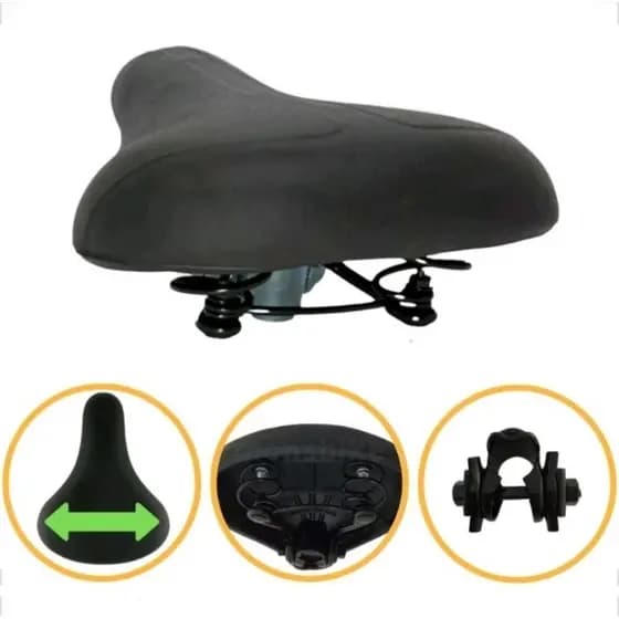 Banco Selim LARGO Com 2 Molas Largo Bike Bicicleta Confortável