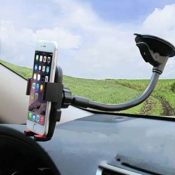 Kenux Suporte Veicular Para Celular 360º Fixação Ventosa Haste Firme Ajustável
