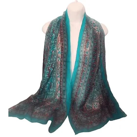 scarf lenço indiano echarpe em seda pura importados