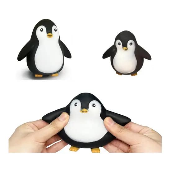 Pinguim Esmaga Antiestresse Puxa Estica Aperta Squishy
