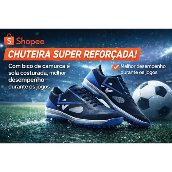 Chuteira Society White Castle Costurada com Reforço em Camurça – Futebol Society Adulto Masculino Confortável 34 ao 43