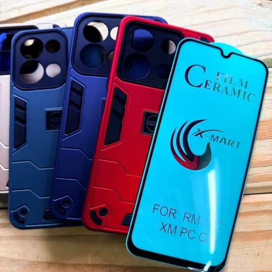 Capa Capinha Armor Anti Impacto + Película Para Xiaomi Redmi 15C 4G / Xiaomi Poco C85 Proteção Anti Shock