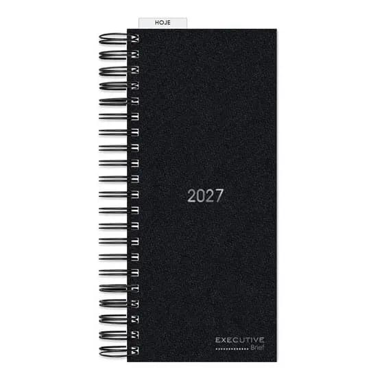 Agenda Comercial 2027 Executive Preta Espiral 119x275mm