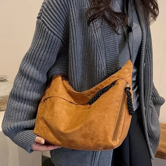 Bolsas femininas versão coreana bolsas femininas moda estilo preguiçoso sacos de bolinho All-Match grande capacidade lev