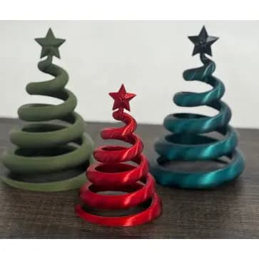 Kit com 3 Árvores de Natal Decorativas em Impressão 3D | Esculturas Modernas | Decoração Natalina Premium
