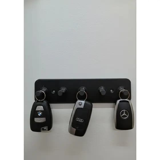 Suporte Decoração com Ganchos de Metal - Modelo Home - 5 posições para chaves