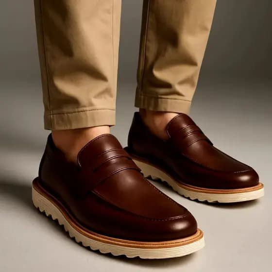 Sapato social masculino Oxford de couro tratorado, sapato social calce fácil, estilo, qualidade e conforto PROMOÇÃO