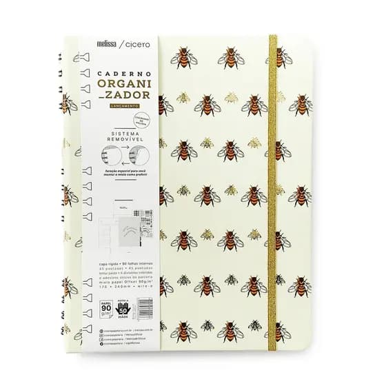 Caderno Organizador Pautado & Pontado Abelhas - Cicero
