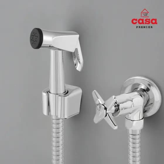 Duchinha Higiênica De Banheiro Chuveirinho 100% Metal Inox Cromado Higienico Modelo C 23 1,20m
