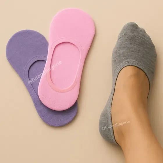 Kit 3 Pares Meia Sapatilha Ínvisivel Unissex 35 ao 46 - Invisivel
